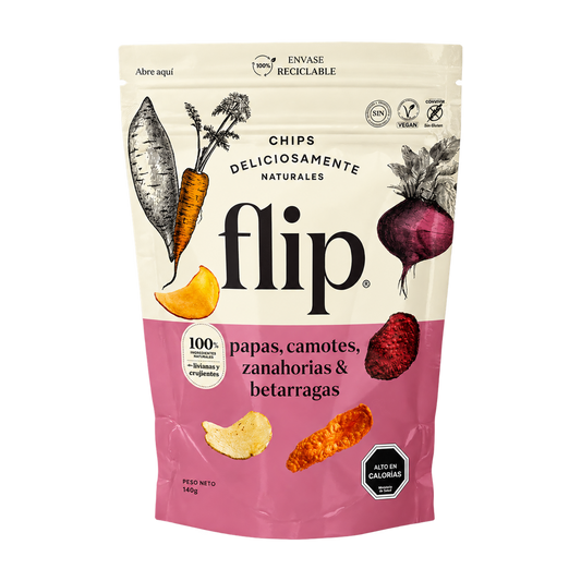 Chips de Papa, Camote, Zanahoria — Flip
