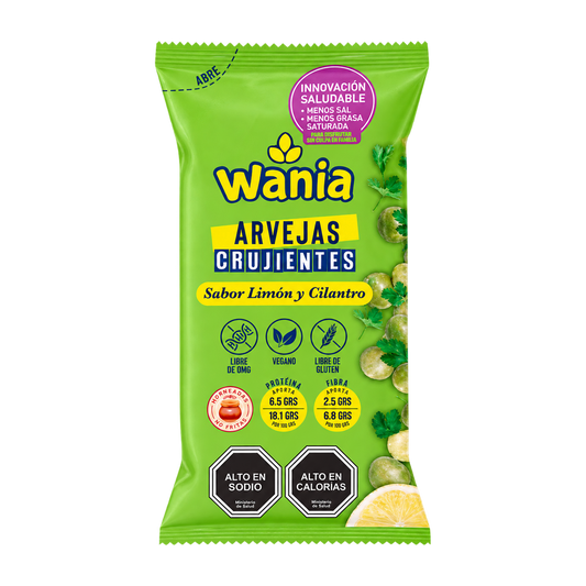 Wania, Arvejas Crujientes, Limón y Cilantro 120 gr