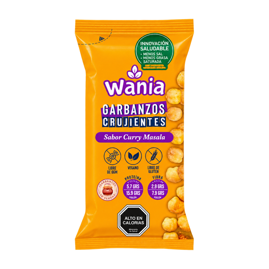 Wania, Garbanzos Crujientes, Curry Masala 120 gr
