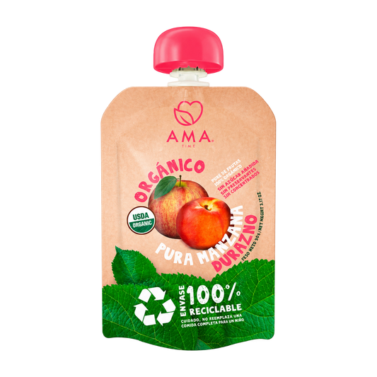 Ama, Pure Manzana Durazno 90g