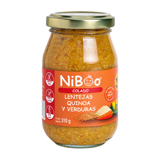 Niboo, Colado lenteja, quinoa y verduras 210g