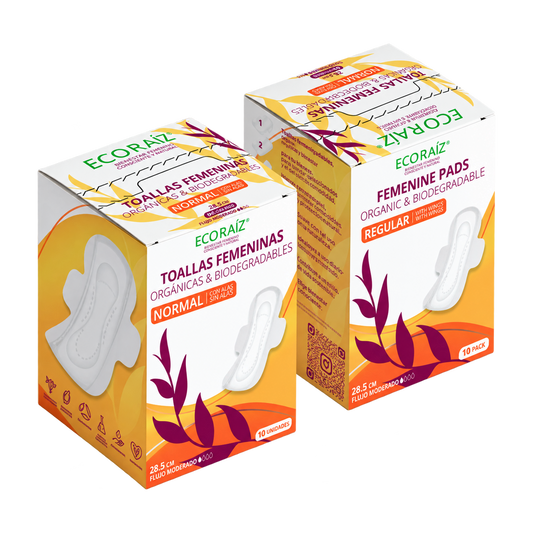 Ecorraiz, Toalla higienica biodegradables 10un