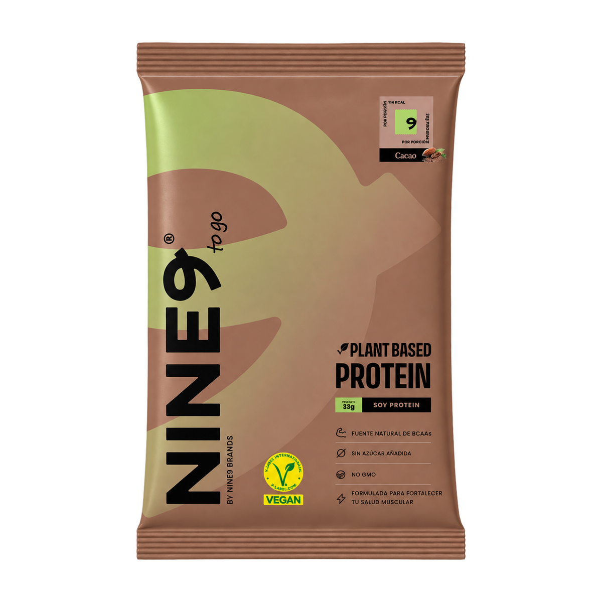 Plant Based protein Cacao Sachet 33gr — Nine9