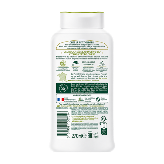 Gel de ducha Agua de Oliva Lima 270ml — Le petit Oliver