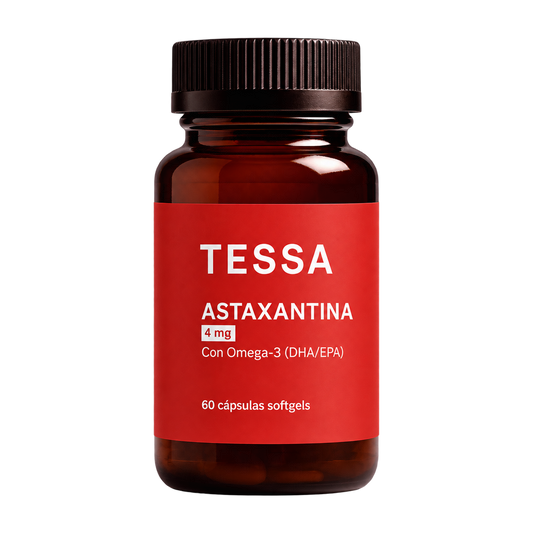 Astaxantina 4mg con Omega 3(DHA/EPA) 60CAP 45GR — Tessa