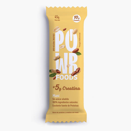 Powr foods, Barra maní creatina 45 gr