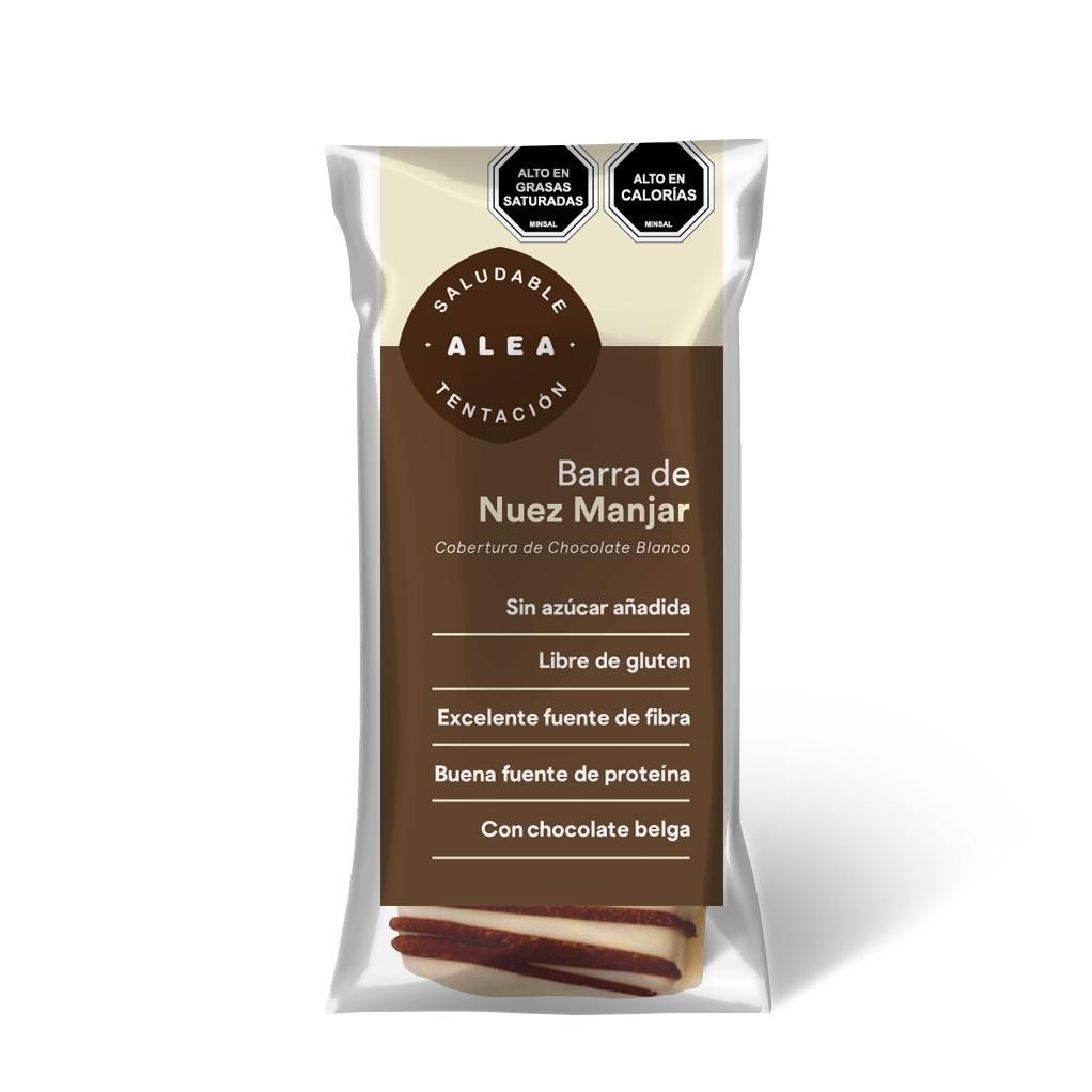 Alea, Barra de Nuez Manjar chocolate blanco