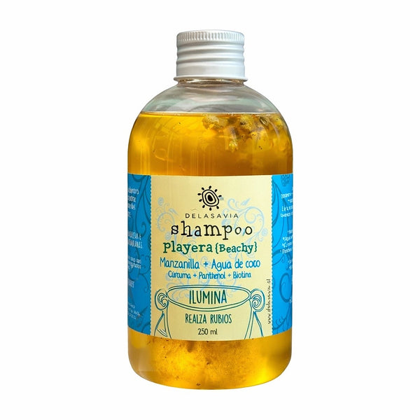 Delasavia, Shampoo Playera, iluminador rubios 250ml